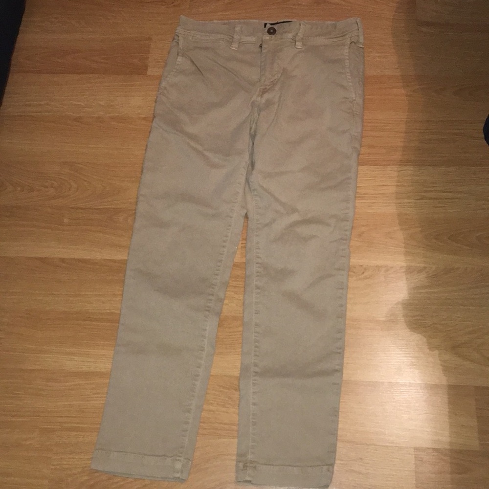 American Eagle Light Tan Khakis, Size 28x28